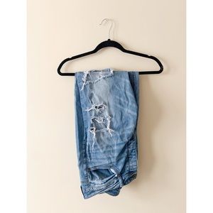 AE Light Wash Distressed “Tomgirl” Jeans